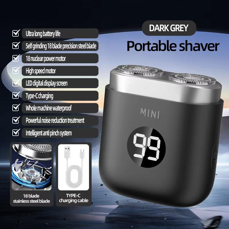 Новая портативная мини-электробритва карманного размера, электробритва для дома, мужская, перезаряжаемая, для влажного и сухого бритья, мощная, водонепроницаемая электробритва