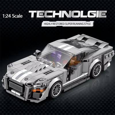 476 шт. Конструктор Спортивный автомобиль Город Скорость Серия Классический транспорт 1:Масштабная модель 24 Детские праздничные DIY игрушки подарки