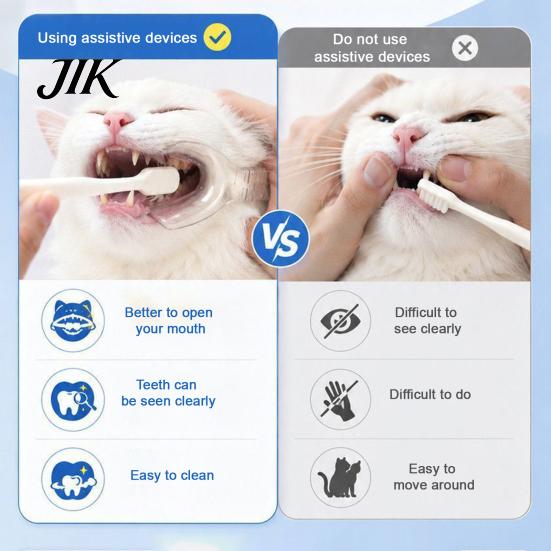 Dog Oral Hygiene Assistant Pet Tooth Brushing Helper, Clear Teeth Cleaning Aid, Reusable Dental Care Easy Tool Tool, Holds The Lip Aside for Dogs Cats