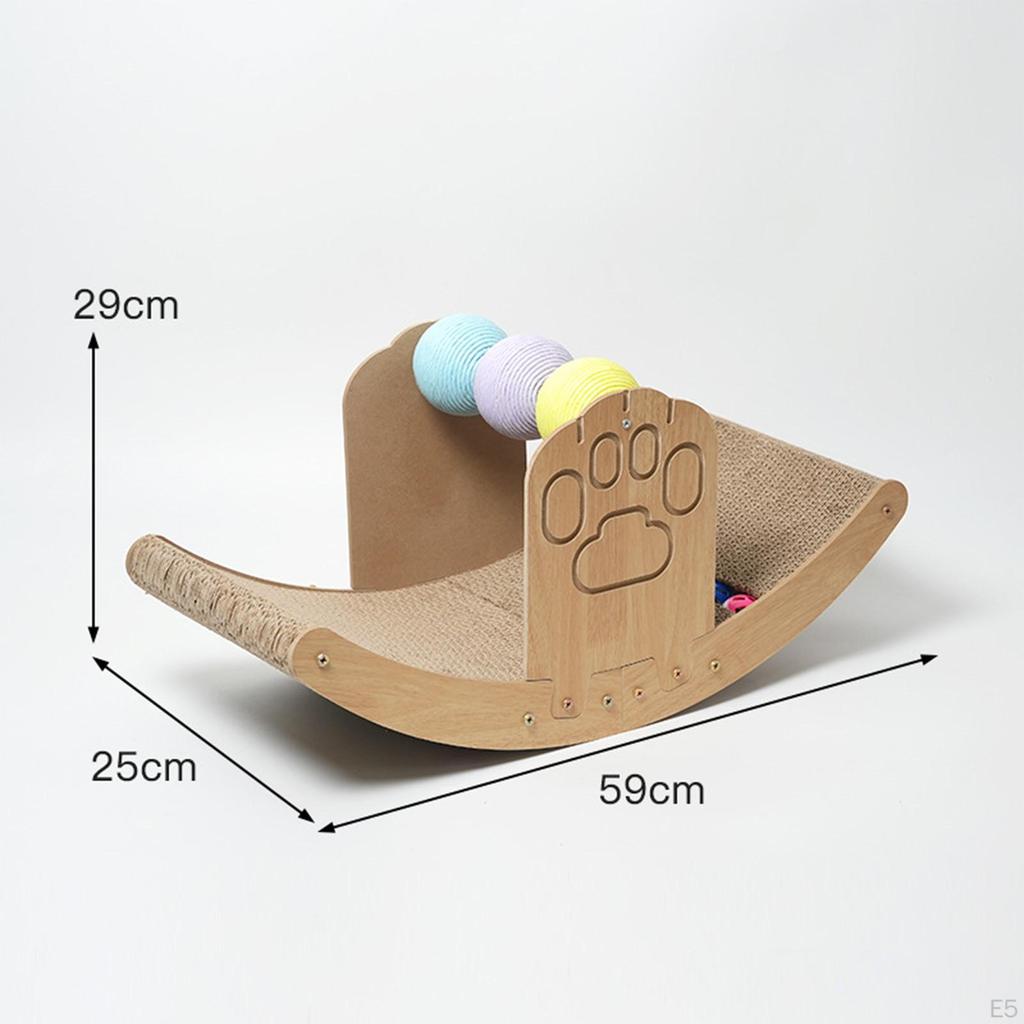 Картонная когтеточка для шезлонга с игрушкой-мячом Когтеточка для кошек Диван для котят