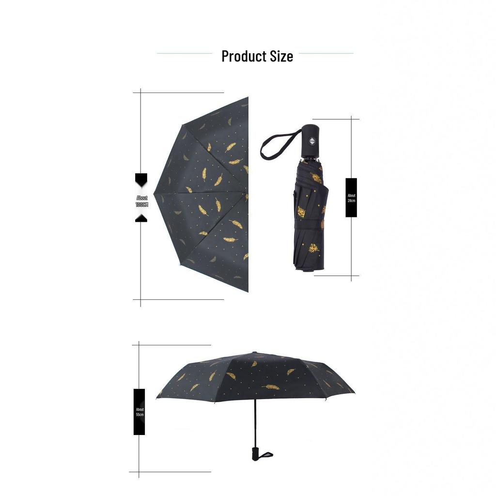 Свежий стиль трехслойный автоматический зонт от солнца – Настраиваемые логотипы для защиты от солнца и дождя