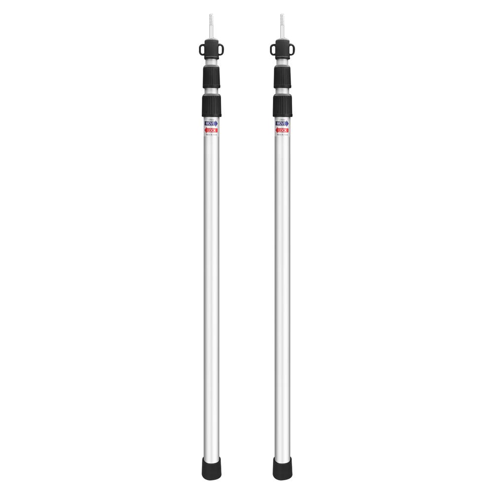 Набор из 2 алюминиевых регулируемых стоек для кемпинга, телескопические, 90-дюймовые, легкие, переносные стойки для тента, навеса, укрытия