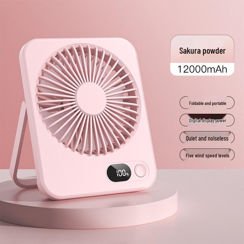 Ultra Quiet USB Rechargeable Mini Desk Fan for Office, Dorm, or Bedroom