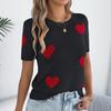 Women's Casual Fashion Contrasting Short Sleeved Knitted Shirt Top Knitted Shirt Top