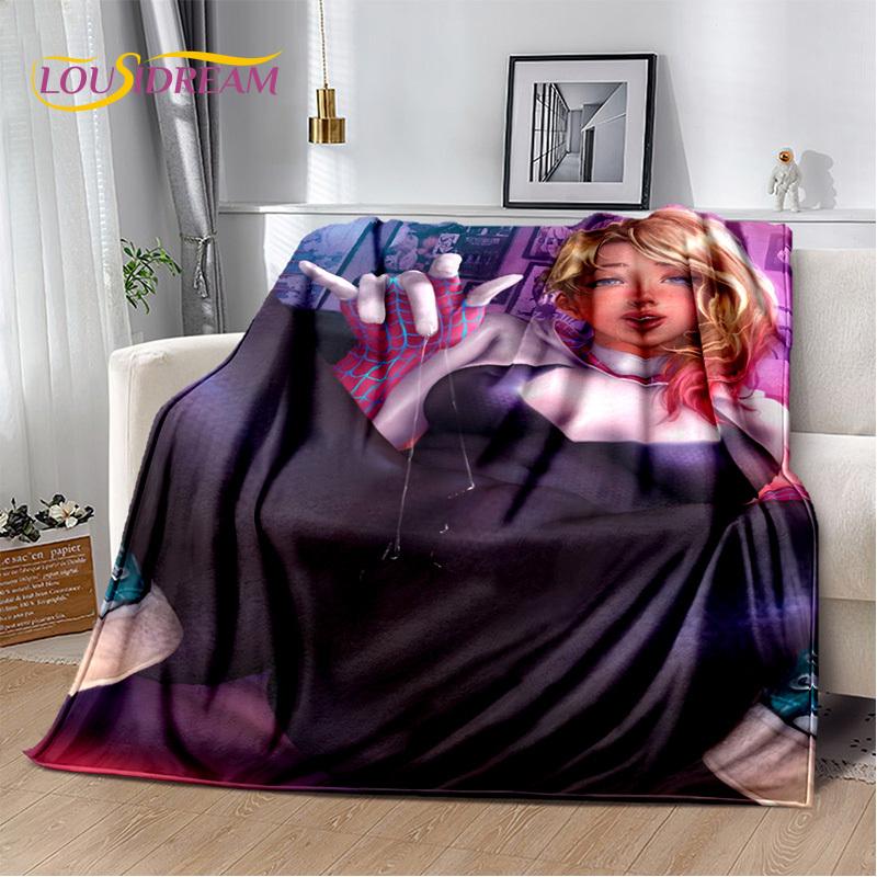 Sexy Lace Beauty Girl Lady Cartoon Anime Character Blanket,Soft Throw Blanket for Home Bedroom Bed Sofa Picnic Office Cover Gift