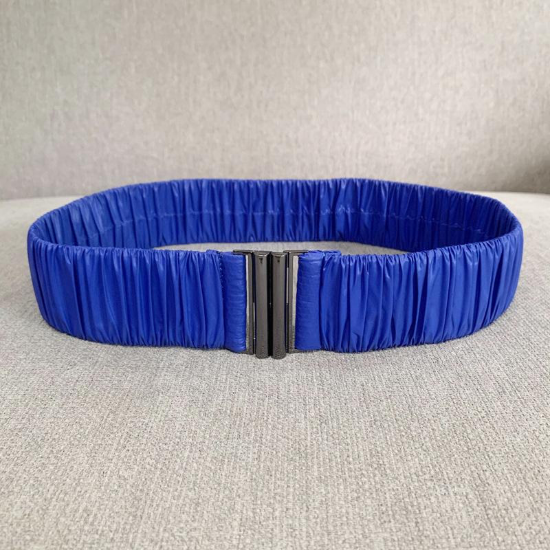 Новая пуховая ткань, гладкий эластичный пояс, плиссированная эластичная поясная вставка, женский широкий пояс-стотник с пухом