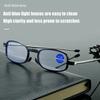 Portable Folding Reading Glasses with Storage Bag, Anti-Blue Light, Anti-Radiation Glasses, Presbyopic Glasses for Women Men
