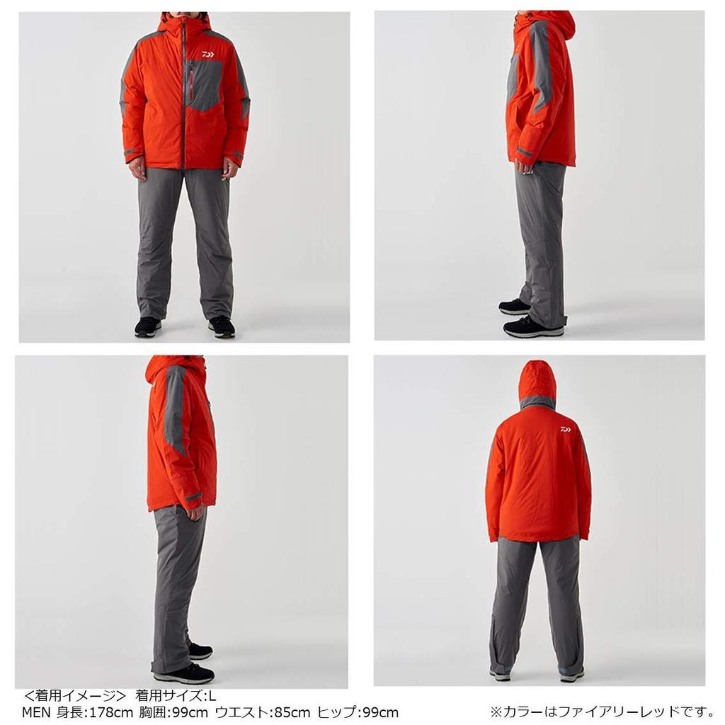 Daiwa Cold Weather Wear Extra High Loft Winter Suit Silver Blue M Rainmax® DW-3220