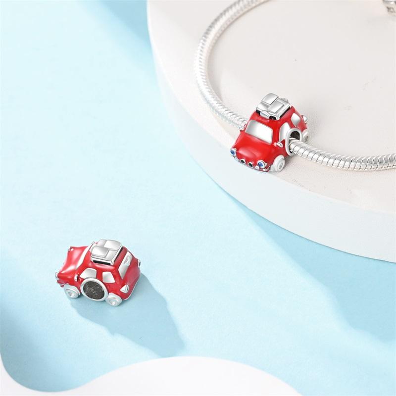 Charms Copper Travel Theme Series Beaded 3Mm Original Bracelet Necklace Women'S Luxury Exquisite Diy Jewelry Gift