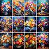 DIY Алмазная вышивка Цветок ромашки Рукоделие Картина Пион Ваза Стразы Картина Пейзаж Мозаика Настенный декор