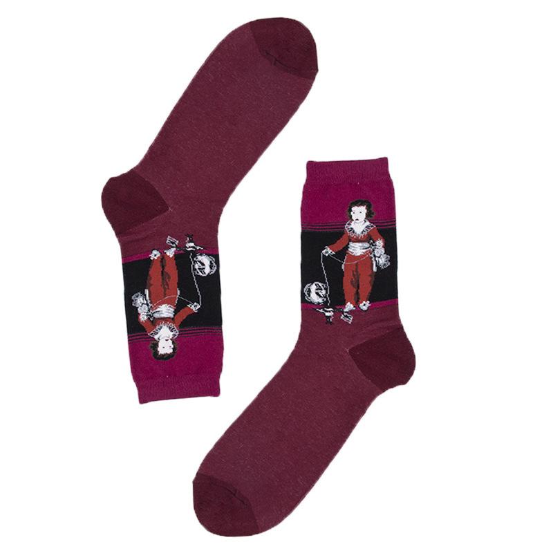 New Arrival Fashion Socks Crew Cotton Socks Famous Oil Painting Art Socks Women Men Unisex Socks