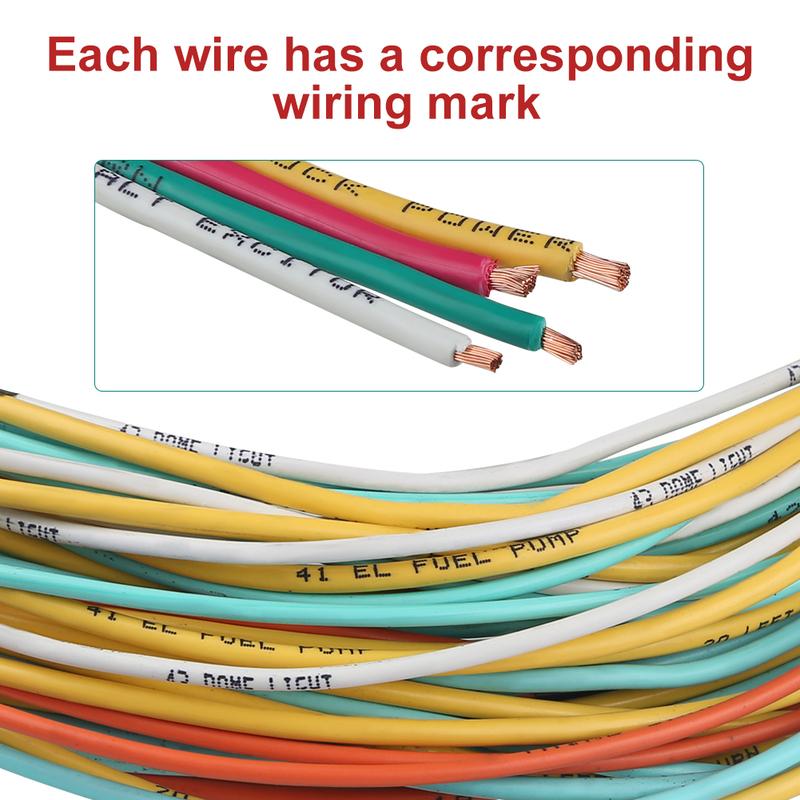 21 Circuit Car Modification Wire Harness Universal For GM Ford And Mopar Engine Swaps Lights Door Locks Gauges Power Windows