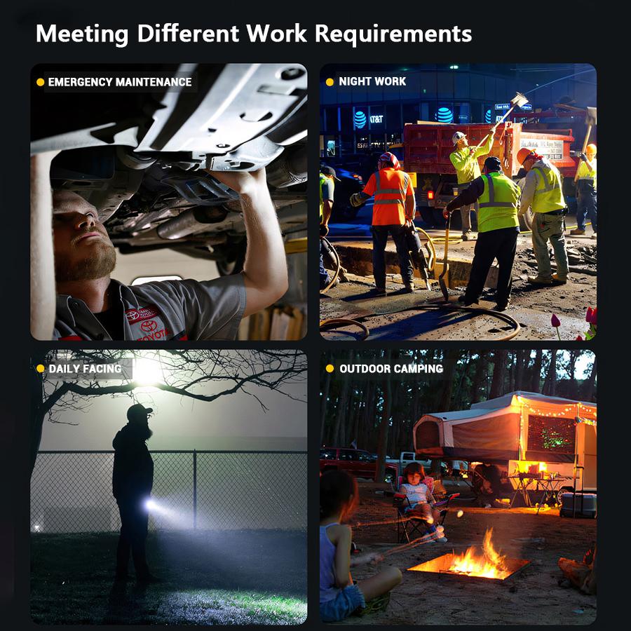 Многофункциональный мощный светодиодный фонарик Портативный ультра яркий фонарик USB перезаряжаемый открытый аварийный аккумулятор для кемпинга