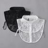 Winter Sweater With Fake Collar Inside, Hollow Lace Collar Decorative Fake Collar, Pure Cotton Hook Top Collar