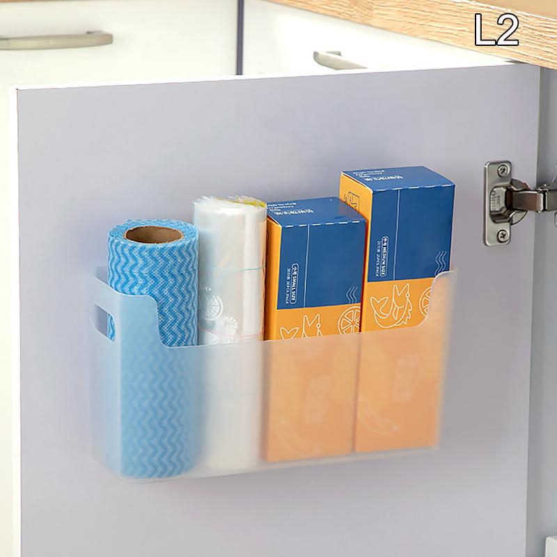 Внутренняя коробка для хранения на дверце кухонного шкафа, настенная, неперфорированная, внутренняя, с липкой пленкой, вешалка для хранения в ванной комнате