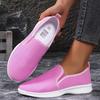 Модные ярко-розовые легкие слипоны женские сетчатые дышащие повседневные кроссовки для ходьбы женские большого размера удобные мягкие лоферы для дам