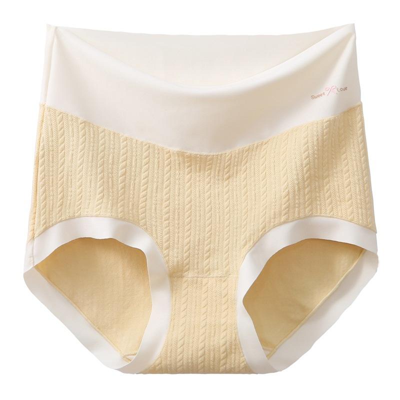 Cotton Underwear High Waist Women's Large Size Autumn 5A Antibacterial Crotch Briefs Belly Lift Hip Underwear