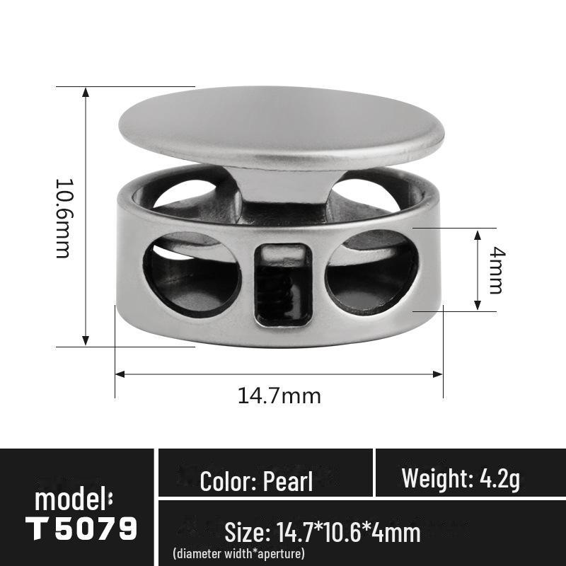 Регулируемый металлический пружинный шнур-замок для спортивной одежды