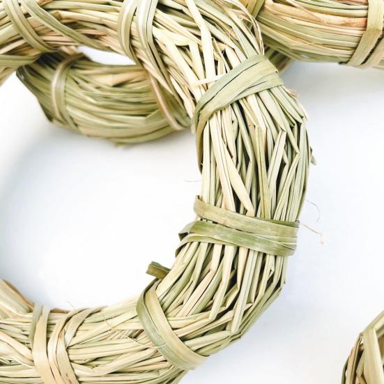 Molar Toy Multifunctional Attractive Natural Grass Ring Rabbit Toy for Bunny