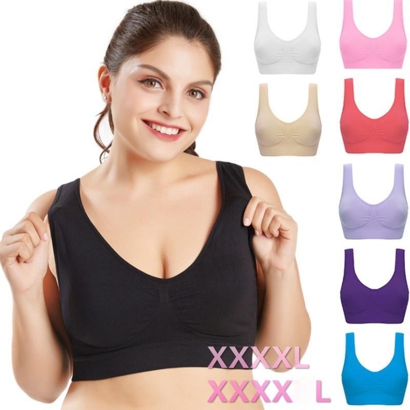 Women Large Size Push Up Bra Sports Bra Seamless Adjustment Bra Top Bra Comfortable Breathable Sweat Absorbent Underwear M--4XL