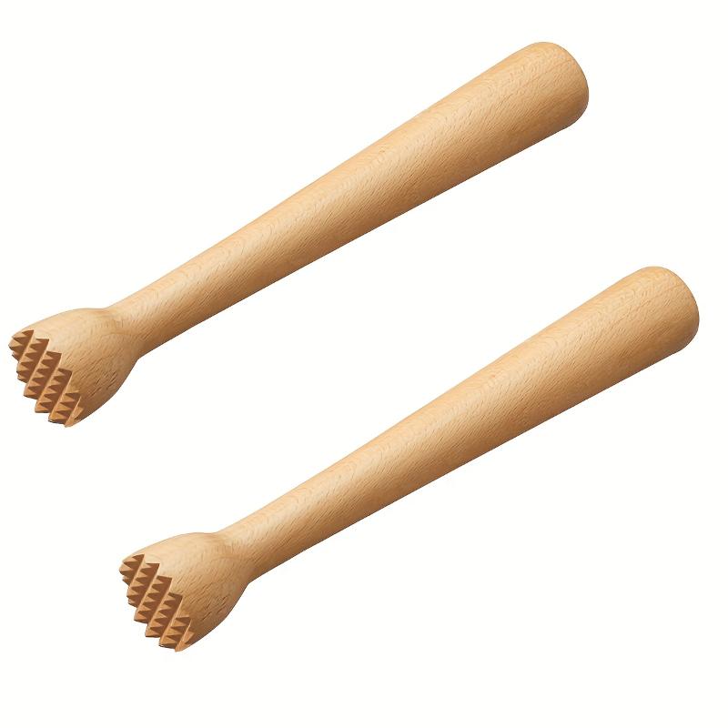 Heavy Duty Wooden Muddler Cocktail Crusher Long Handle Tool for Mashing Herbs Fruits Mixing Bar Drinks