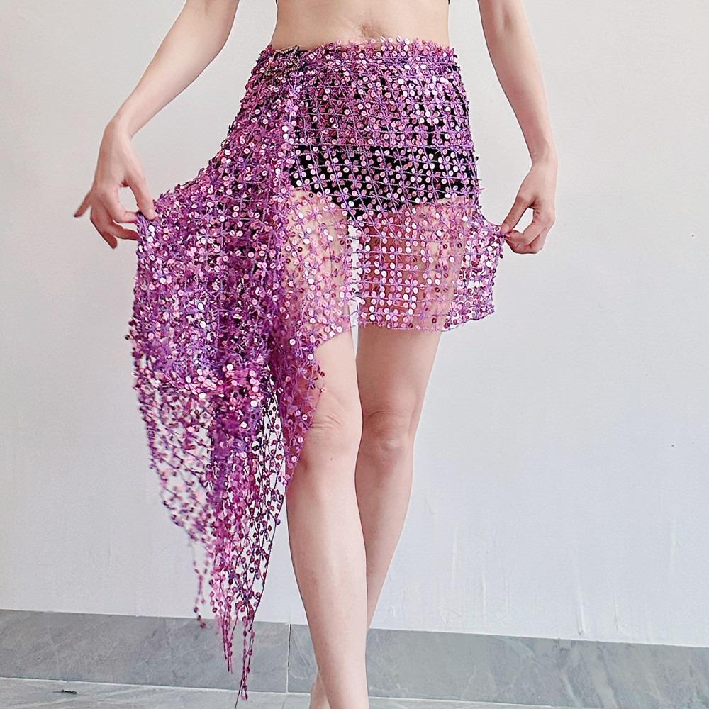 Бахрома Шарф для танца живота Ажурные костюмы для танца живота Тренировочный пояс для танца живота Индийский танец