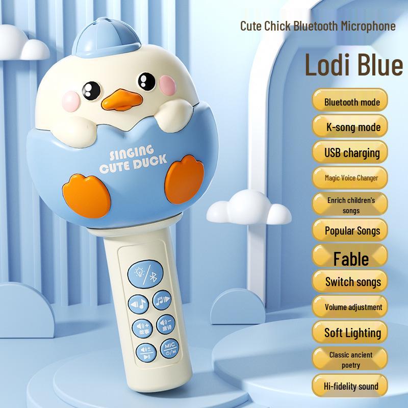 Kids' Bluetooth Karaoke Microphone: All-in-One Singing and Storytelling Toy