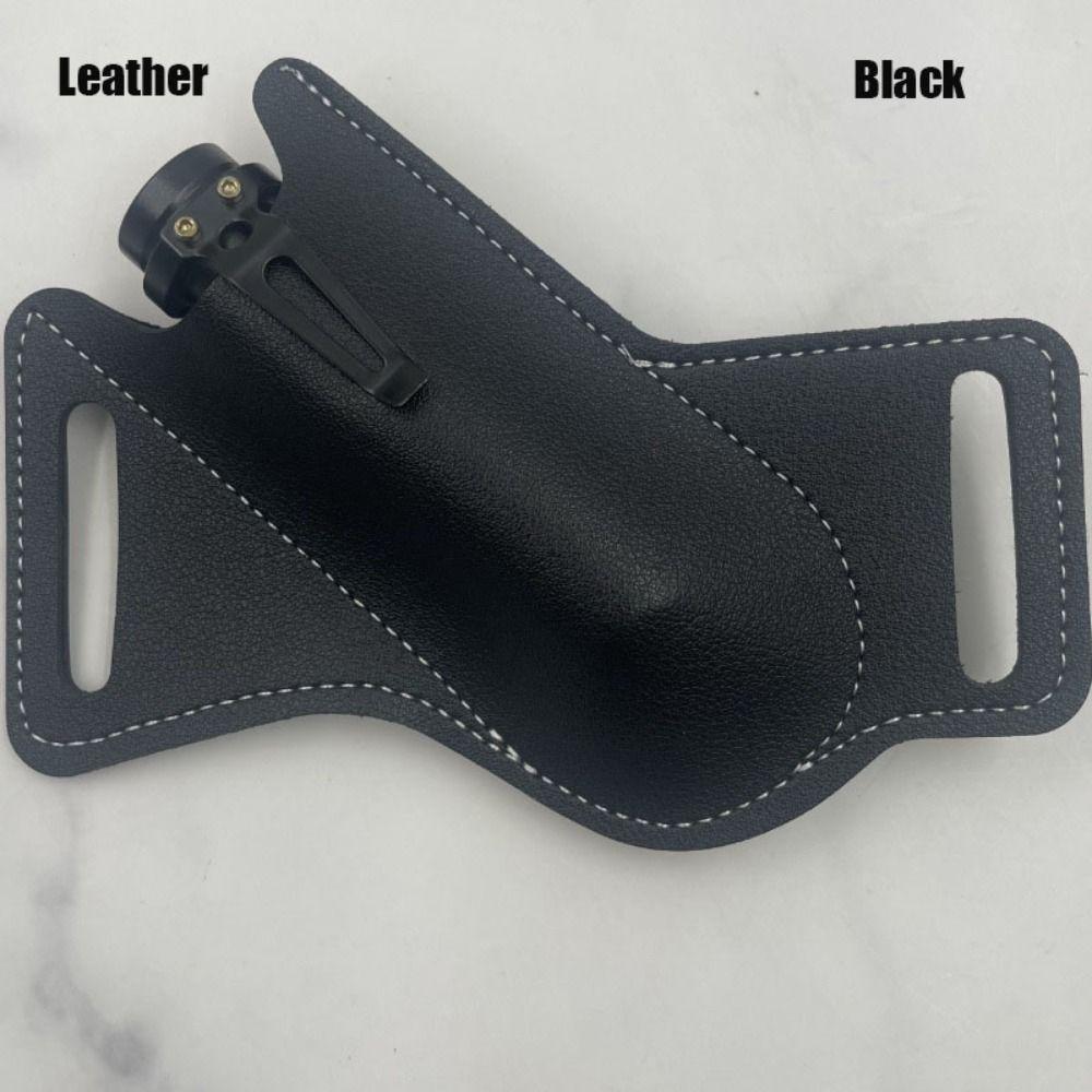 Cowhide/Leather Fold Knife Tool 106*56.3mm Leather Sheath Holder Flashlight Case  Outdoor Equipment