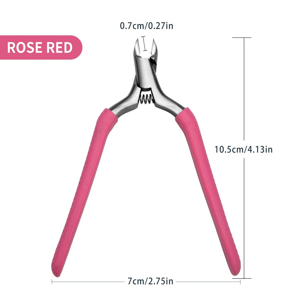 Маникюрные ножницы для кутикулы Силиконовая нескользящая ручка Кусачки для кутикулы Обрезание краев ногтей Заусенцы Ножницы для омертвевшей кожи Инструменты для нейл-арта