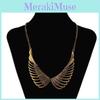 Fashionable Angel Retro Wing Pendant Women Metal Necklace For Travel And Gift