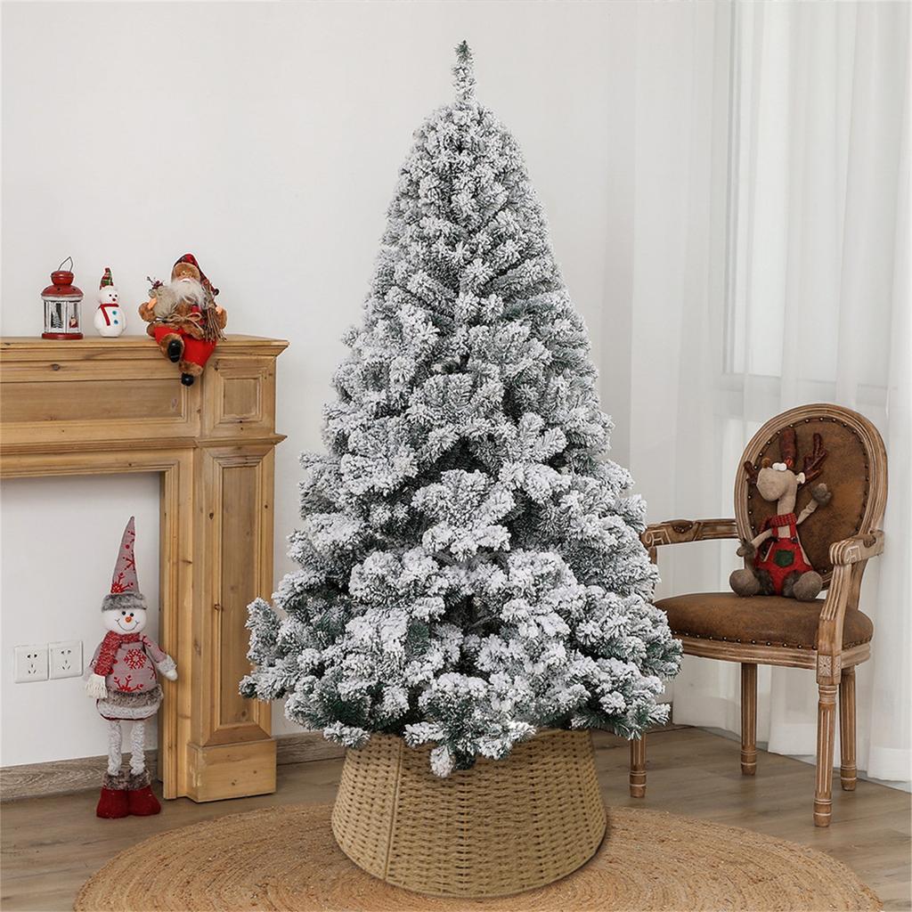 Rattan Paper Rope Woven Modern Festive Christmas Tree Skirt Christmas Tree Surround