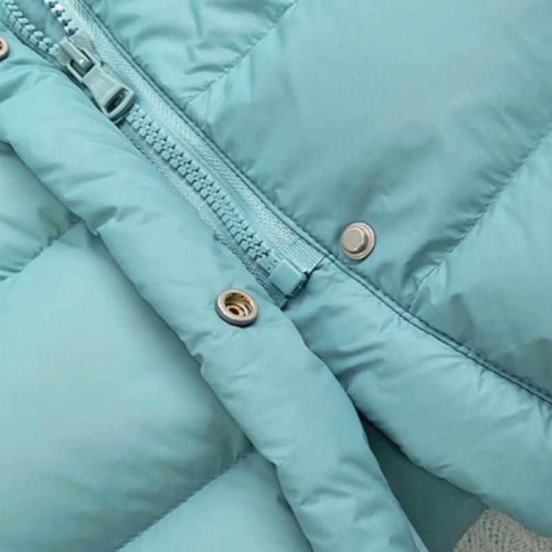 Зимняя новая детская куртка-пуховик из белого утиного пуха, выше колена, толстая хлопковая куртка для мальчиков и девочек с капюшоном