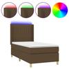 VidaXL Slatted Bed Base with Mattress and LEDs, Upholstered Bed, Single Bed, Adult Bed for Interior Bedroom, 3139008