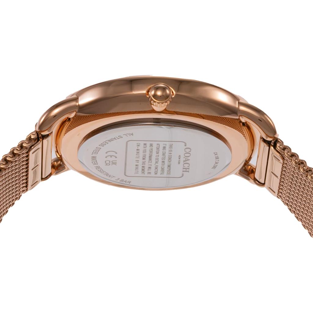 Watch ELLIOT Stainless Steel Mineral Glass Quartz Daily Waterproof 14504209 Pink Gold [Coach] Women's [Item]