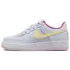 Детские кроссовки Air Force 1 GS Grey Citron Fuchsia Football-серый Cosmic-Fuchsia Pearl-Pink DV7762-001
