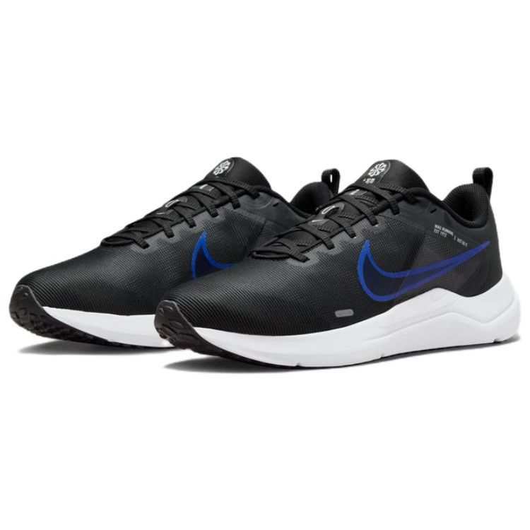 Nike Downshifter 12 Anthracite Racer Blue Мужские кроссовки Черный Белый DD9293-005