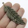 Большие Листья Детальный Ботанический Шарм Антикварная Бронза Сплав Цинка Материалы для Изготовления Украшений Стиль Изготовителя Украшений Металлические Шармы