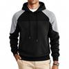 Men S Loose Color Block Long Sleeve Hooded Sweatshirt For Casual Wear