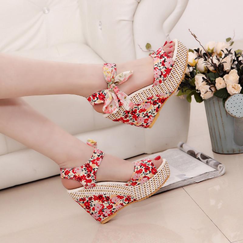 Женские вечерние сандалии на толстой платформе, летние женские туфли-лодочки, женские пикантные пляжные женские туфли на танкетке на плоской подошве, на высоком каблуке