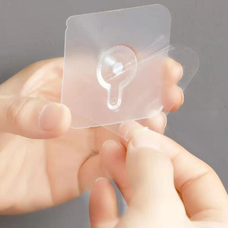 10Pcs White Adhesive Hooks Without Tool Installation Functional Bathroom Kitchen Organizers for Small Space Livings