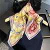 Pure Silk Scarf Women Neck Square Headband Scarves Bandana  Fashion Hijab Poncho Scarves Pashmina  Female Foulard 53Cm