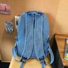 Женский джинсовый рюкзак большой вместимости, школьный рюкзак для ученика средней школы