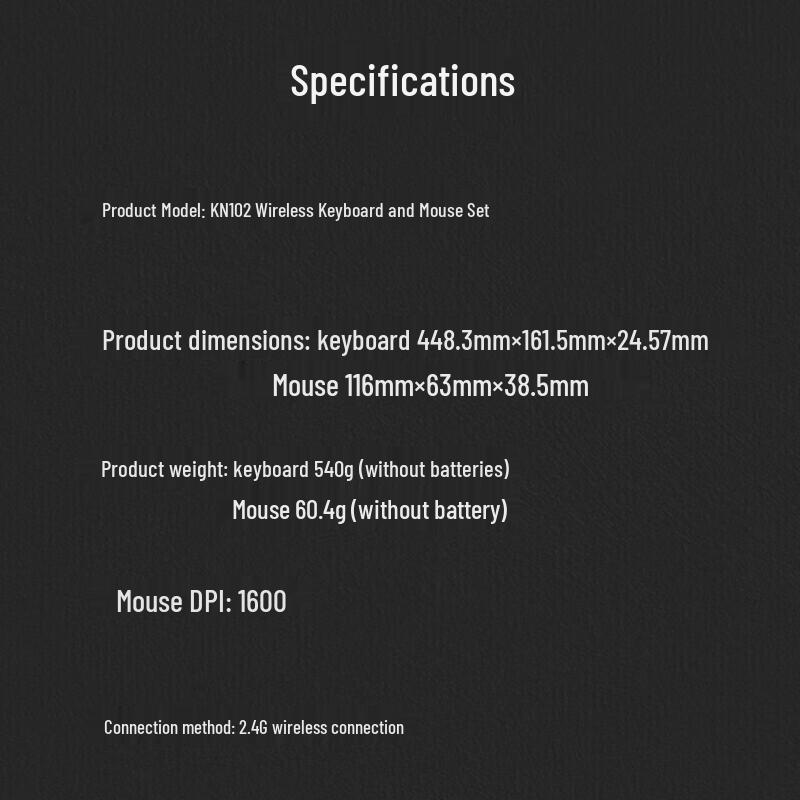 Lenovo KN102 Wireless Keyboard and Mouse Combo