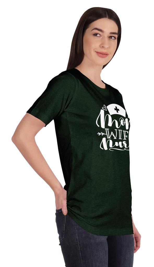Inkmeso Женская футболка с круглым вырезом для мамы, жены, медсестры, топы, стандартный крой, хлопковая футболка
