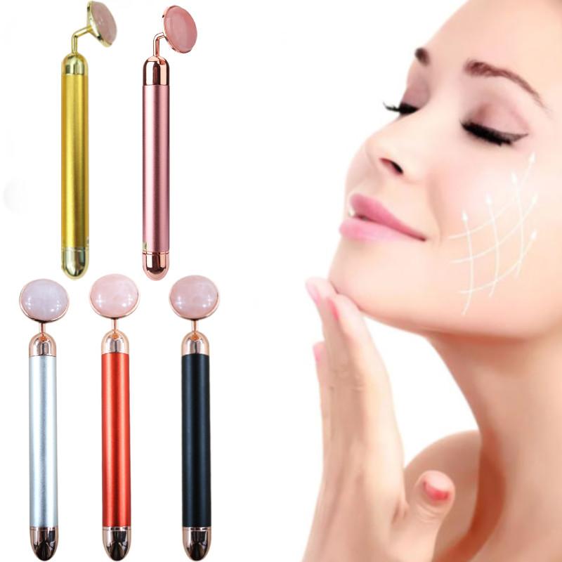 Премиальный электрический нефритовый бьюти-роллер с вибрационной функцией для ухода за лицом и расслабления