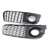 Honeycomb Hex Mesh Fog Light Open Vent Grill Intake Replacement forA4 B8 RS4 Style 09-12