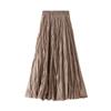 Autumn and Winter Women's Skirts Pleated Skirt Bustier Skirt Fall and Winter A-length Section of The Skirt Wrinkled Winter Skirt
