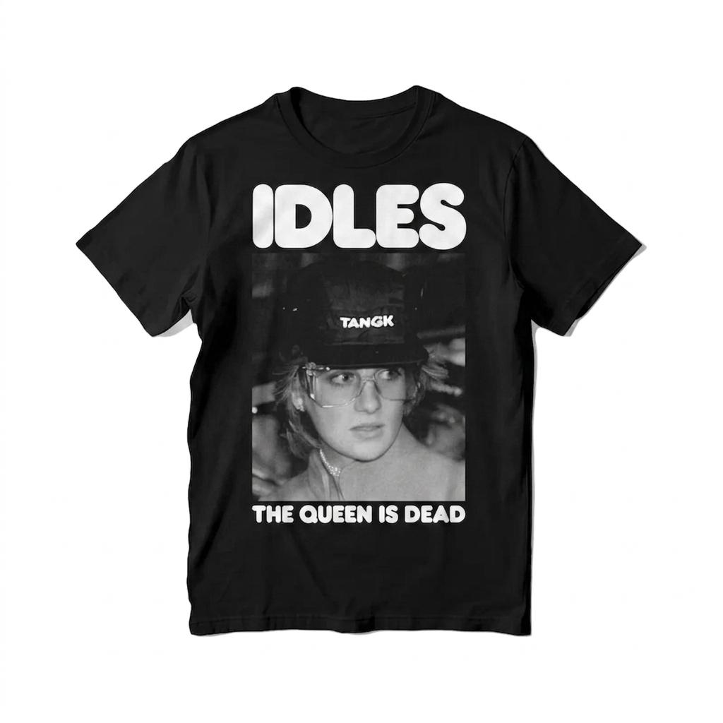 IDLES Band The Queen Is Dead graphic Merch T shirt Summer 100%Cotton Unisex Men's Women's T-Shirts Y2k Fans Casual Oversized