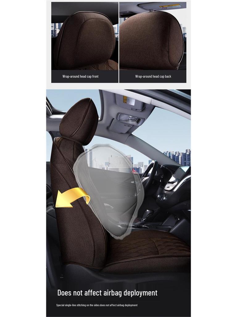 Всесезонные льняные чехлы на сиденья Toyota Corolla, дизайн с полным охватом для 5 сидений