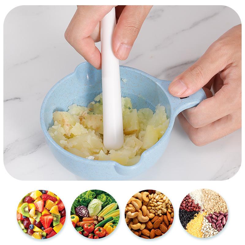 Детская миска для измельчения прикорма, детская ручная мельница, набор инструментов для приготовления фруктов и прикорма для детей